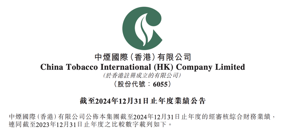China Tobacco International (HK) informa un fuerte desempeño financiero.