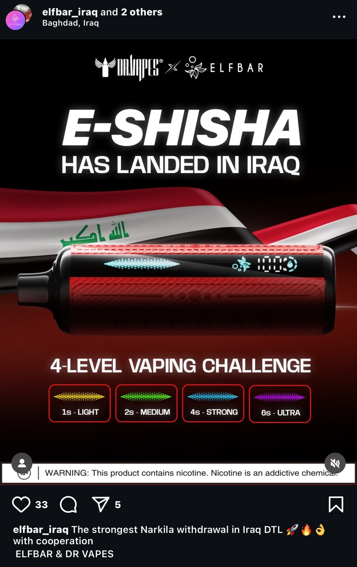 Una colaboración: Dr Vapes x Elf Bar - 20k DTL