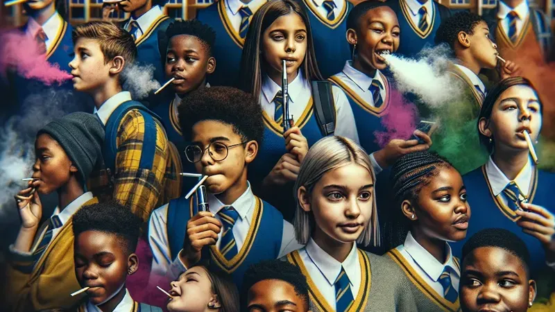 El aumento del uso de cigarrillos electrónicos entre los adolescentes sudafricanos.
