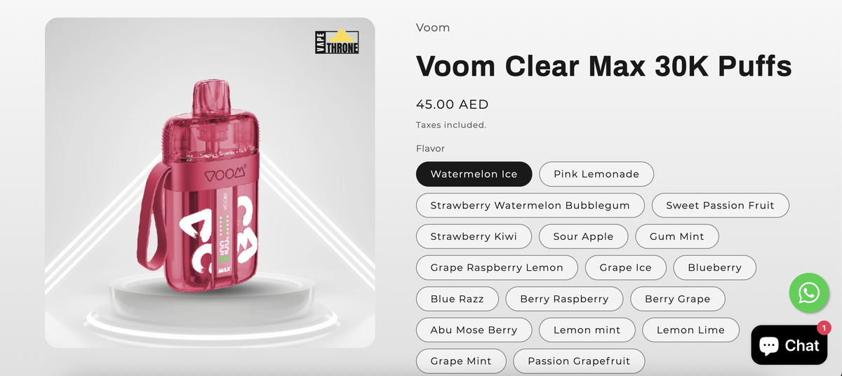 VOOM Clear Max: Transparent Disposable E-cigarette for Multiple Markets
