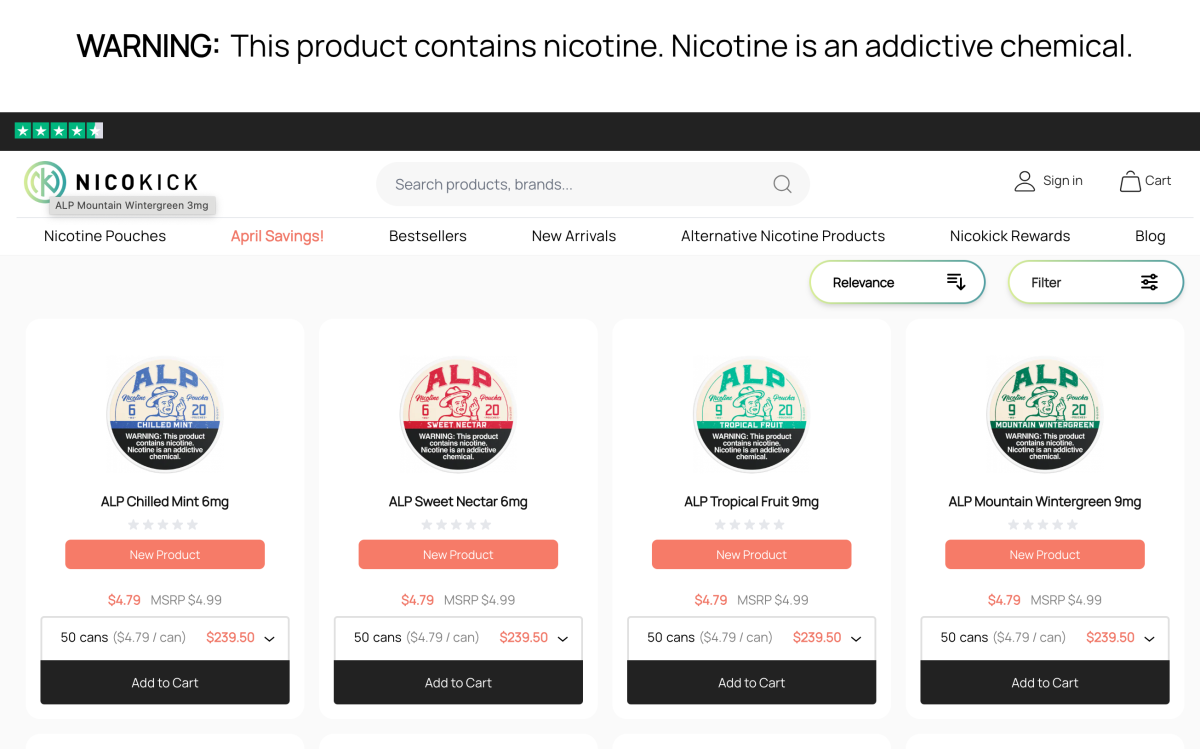 ALP与美国尼古丁袋在线零售商Nicokick和Northerne达成一年合作 推动ALP品牌影响力