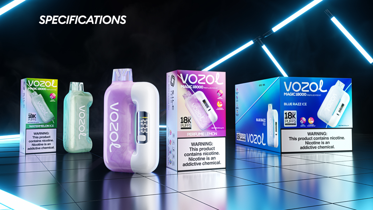 VOZOL MAGIC 18000: Curved Box Design Disposable E-cigarette