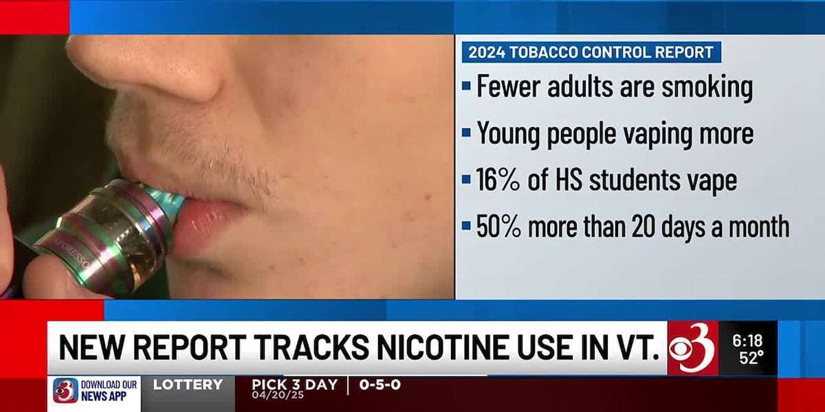 Vermont adult smoking rate drops, youth e-cigarette use increases significantly
