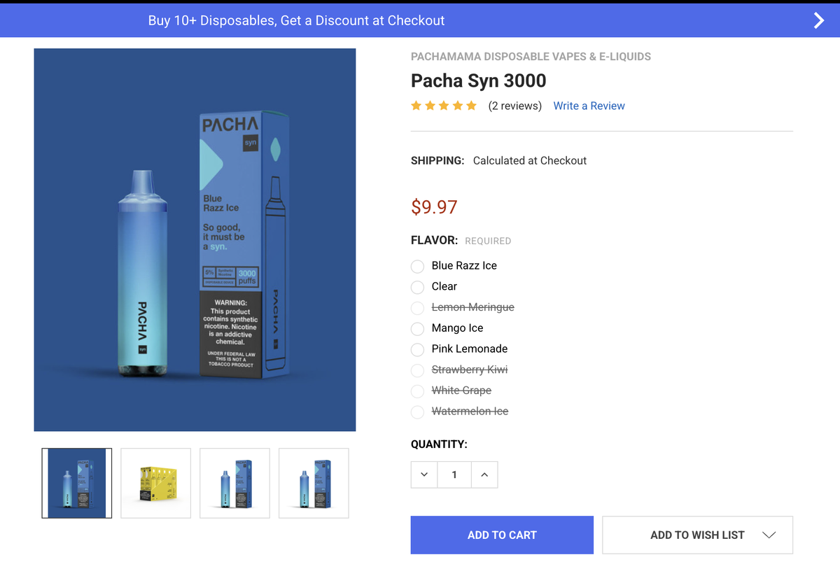 Reynolds Acquires PMTA-Pending Disposable E-Cigs: Dominated by “Fruit + Ice” Flavors and High-Strength Nicotine, All with 3000 Puffs