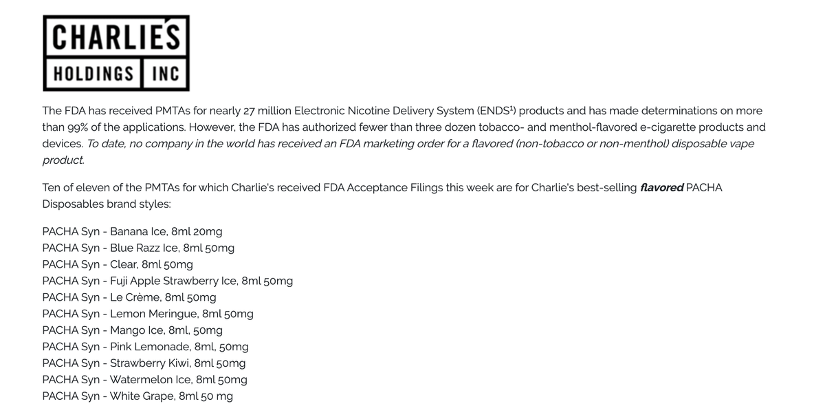 Reynolds Acquires PMTA-Pending Disposable E-Cigs: Dominated by “Fruit + Ice” Flavors and High-Strength Nicotine, All with 3000 Puffs