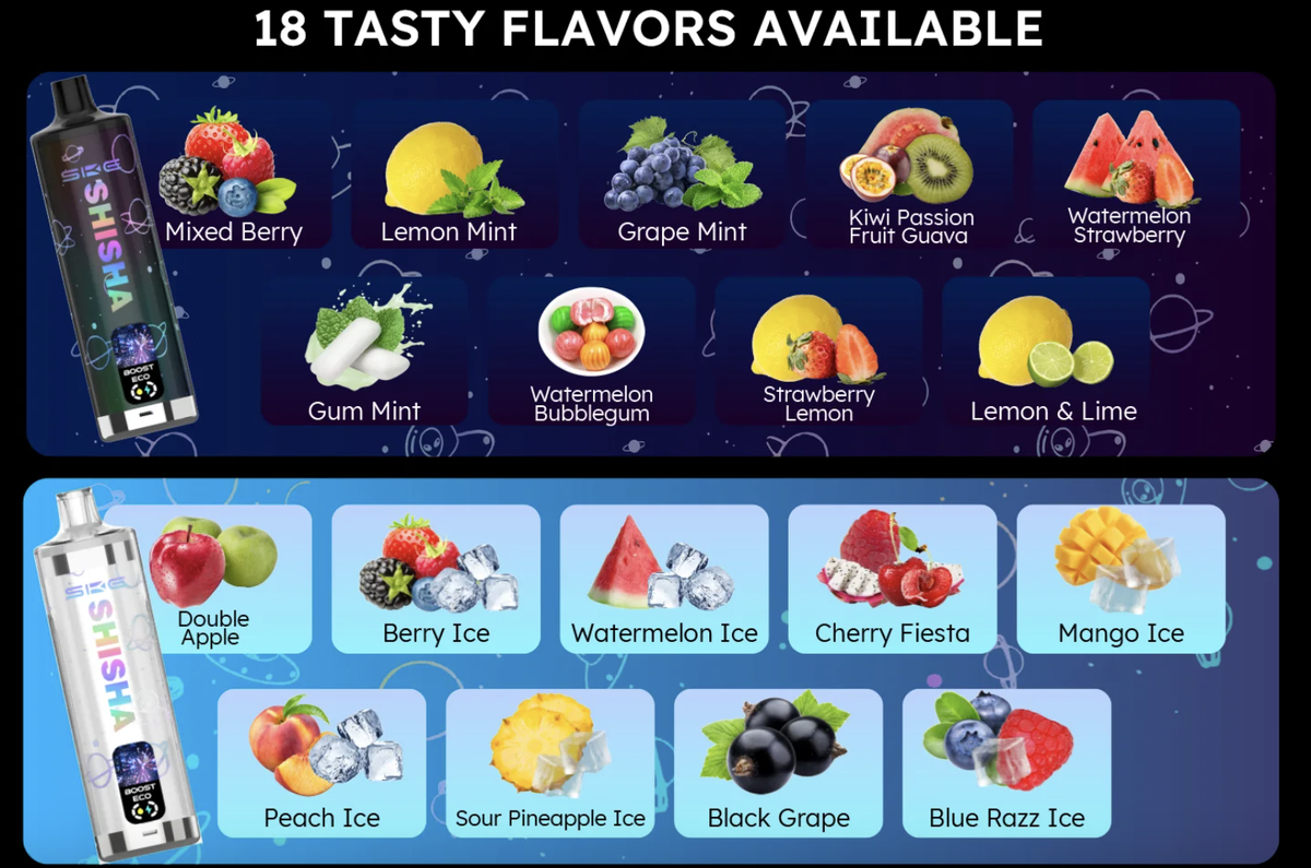 SKE Launches First Disposable Hookah-Style E-Cigarette with 18 Flavors in Black and White Editions