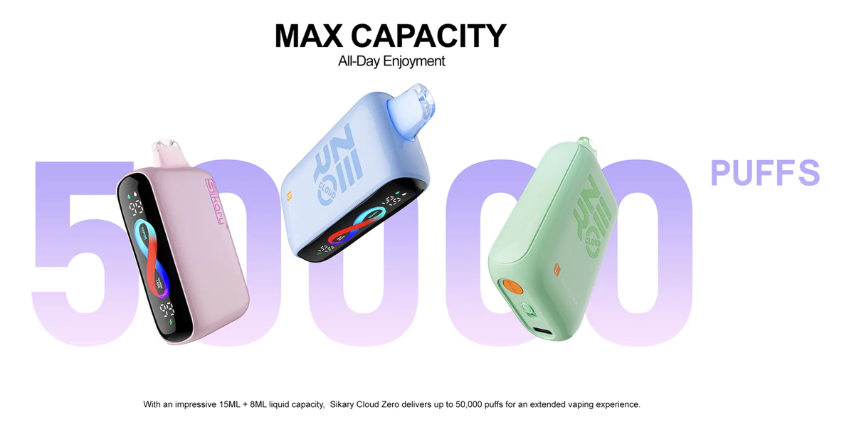 Sikary Launches Smoke-Free E-cigarette Cloud Zero with 50,000 Puffs
