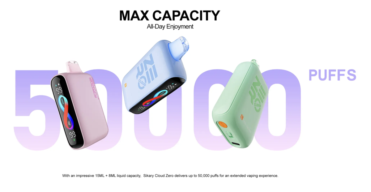 产品｜无烟雾模式+五万口抽吸次数 Sikary推出电子烟Cloud Zero