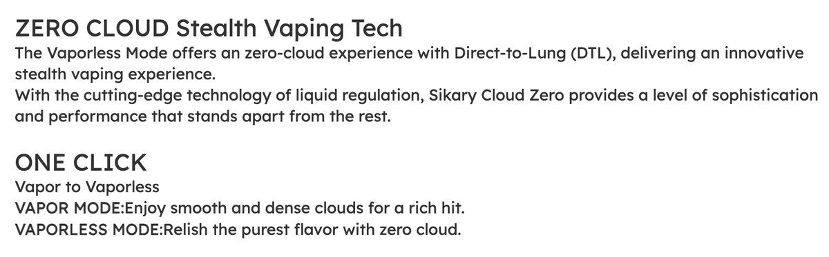 Sikary Launches Smoke-Free E-cigarette Cloud Zero with 50,000 Puffs