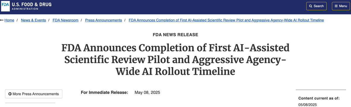 FDA Embraces AI: Generative System to Be Fully Operational by June's End