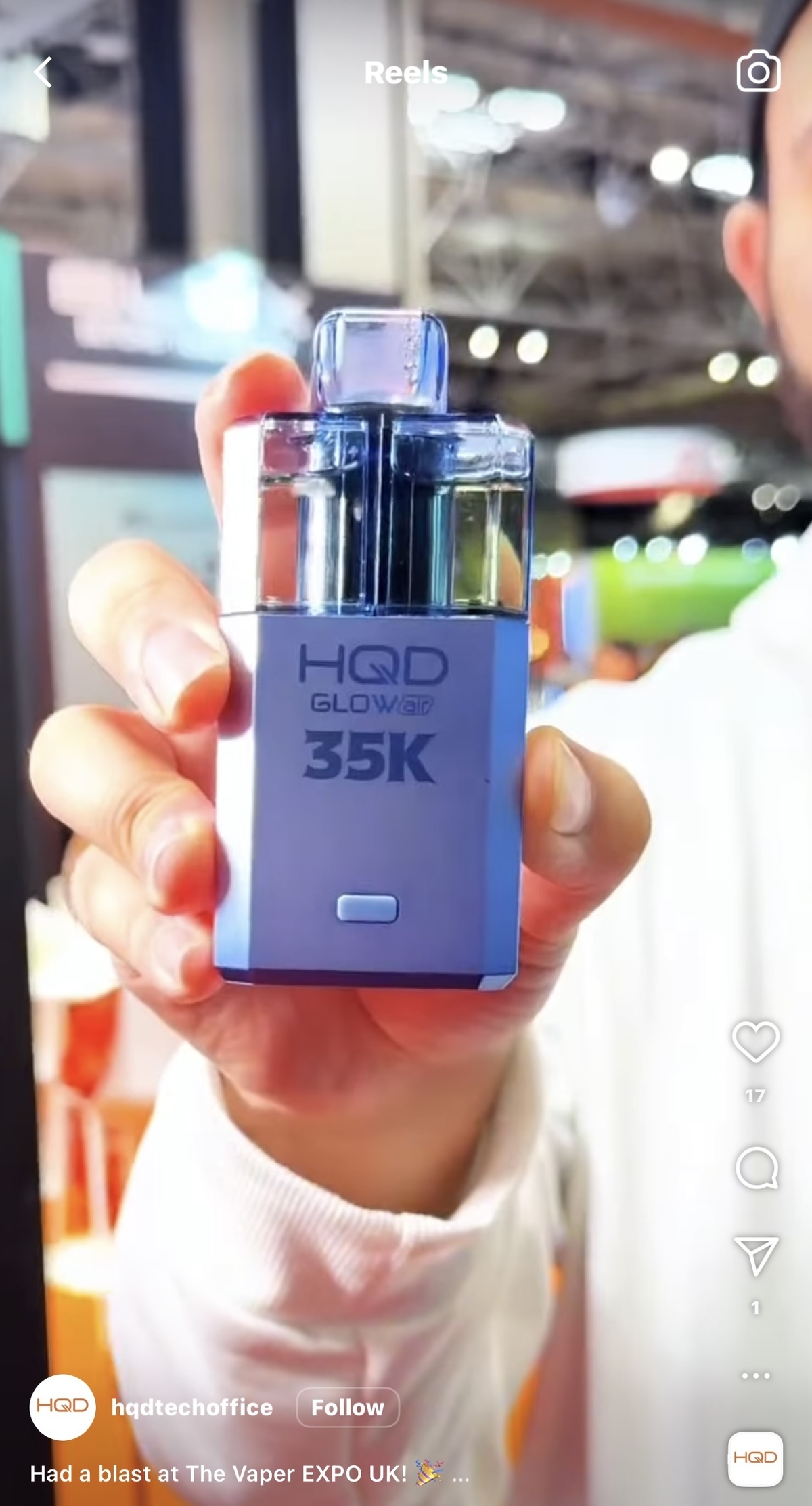 HQD presenta la nueva e-cigarrillo GLOW AIR 35K con combo de 2+20ML de líquido electrónico.