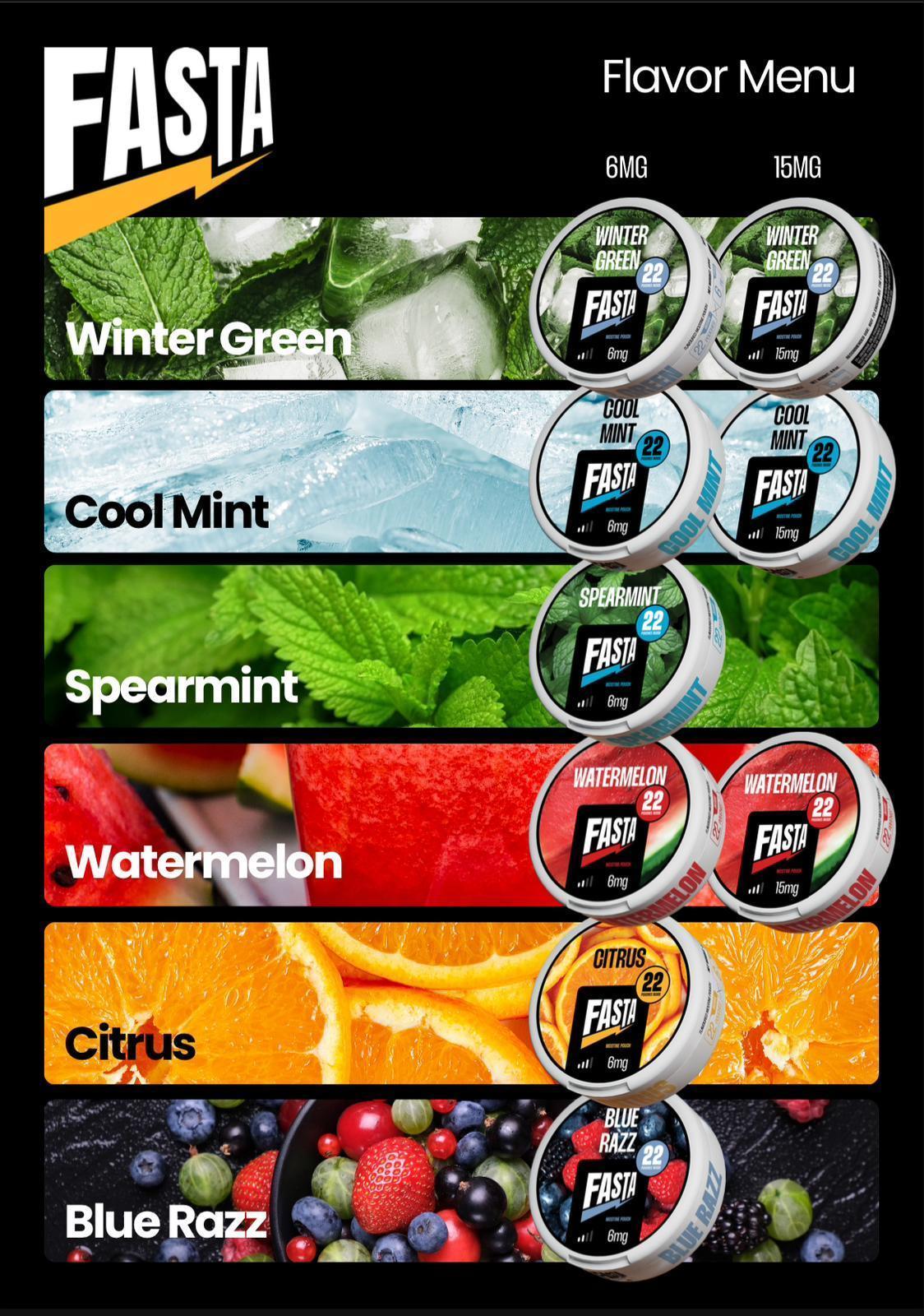 Product | FASTA Nicotine Pouches Launch in U.S. with 22 Pouches per Can and 2 Nicotine Strengths