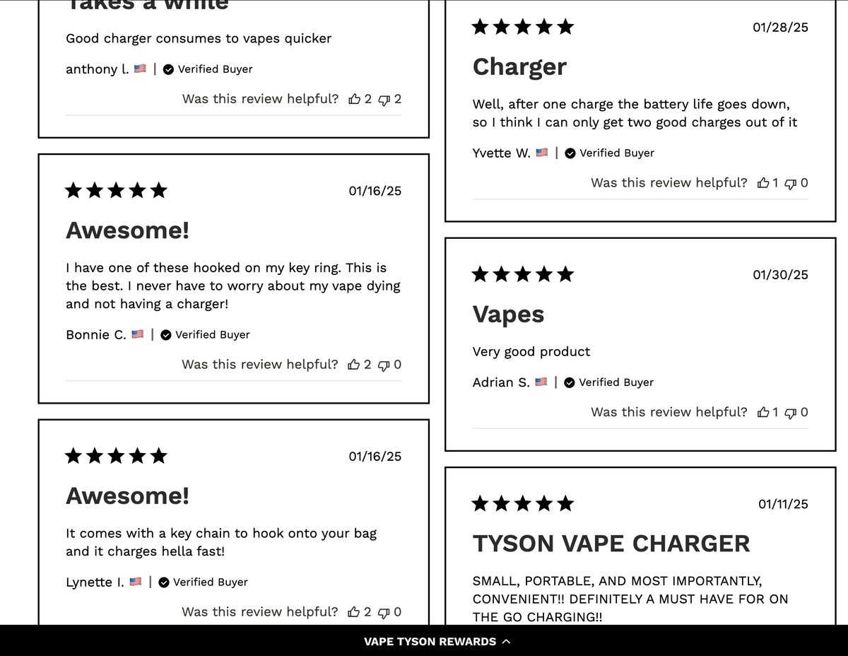 TYSON 2.0 Vape Charger:The First Portable E-cigarette Power Source in The Industry