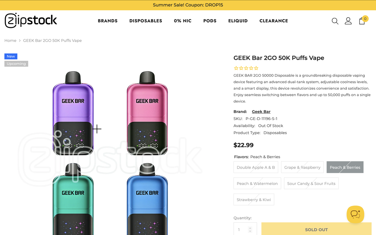 Product | GEEKBAR Launches 2GO E-Cigarette with 50,000 Puffs