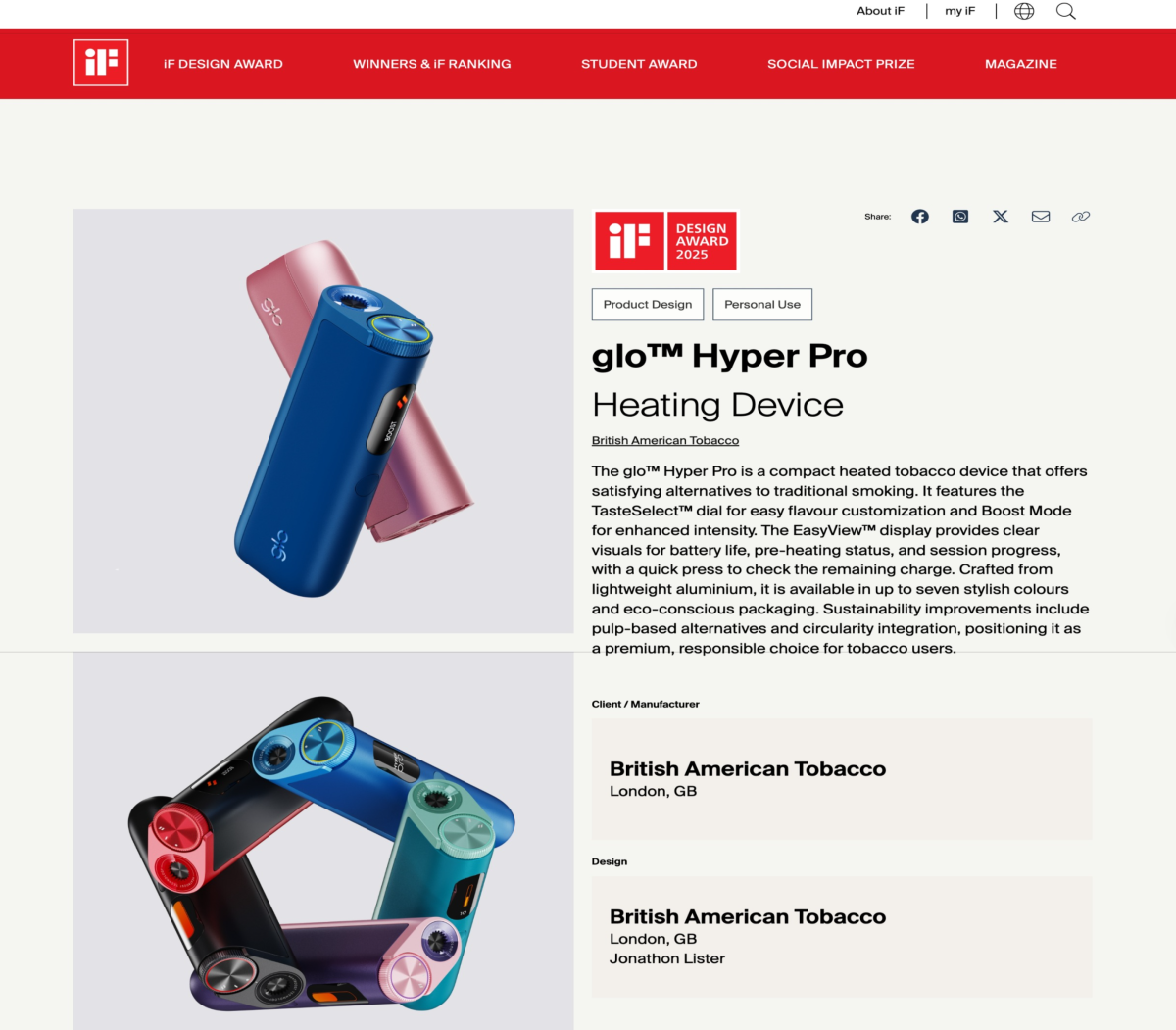 From Glo Hyper Pro to Industry Realignment: A Defining Move by BAT’s Former Design Head——For Jonathon Lister, good design starts not with form or flair—but with trust, ethics, and regulatory clarity