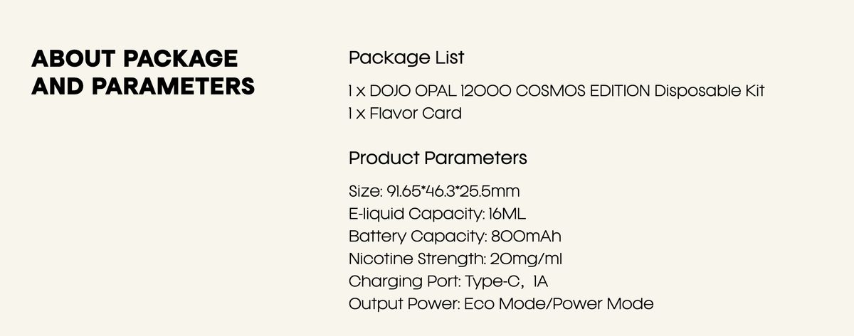 Product | DOJO OPAL Series Launches COSMOS E-Cigarette Featuring Sweetness, Coolness, and Acidity Flavor Profiles
