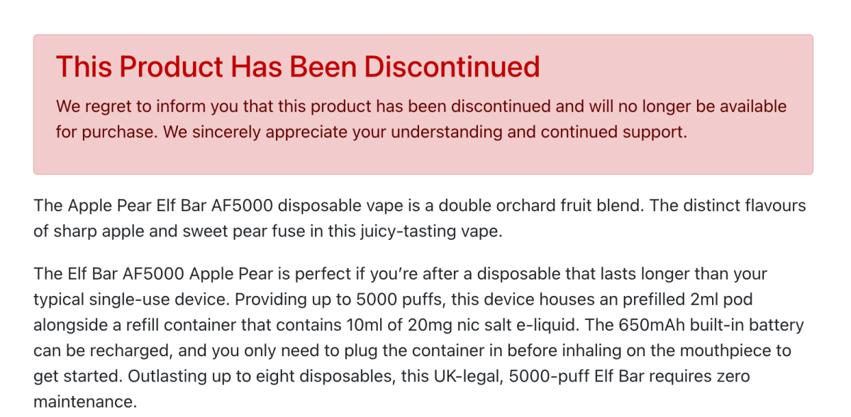 2Firsts观察｜英国一次性禁令落地：ELFBAR AF5000停售，可替换版即将上线