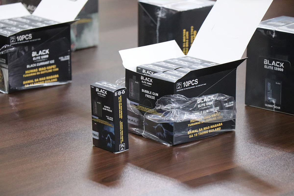 Philippines Seizes $70,000 Worth of Illegal E-Cigarettes Involving Black Elite Products