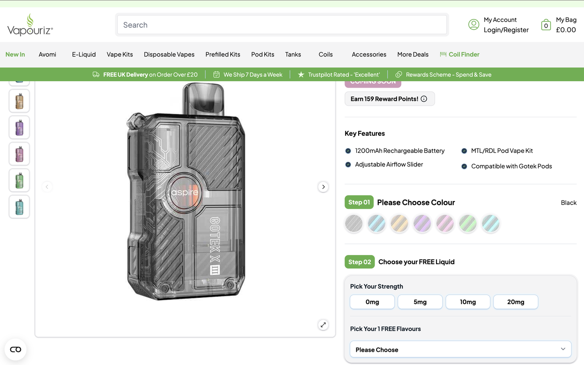 Product | Aspire GOTEK X III Launches in UK with 50% Larger Battery and Full Pod Compatibility