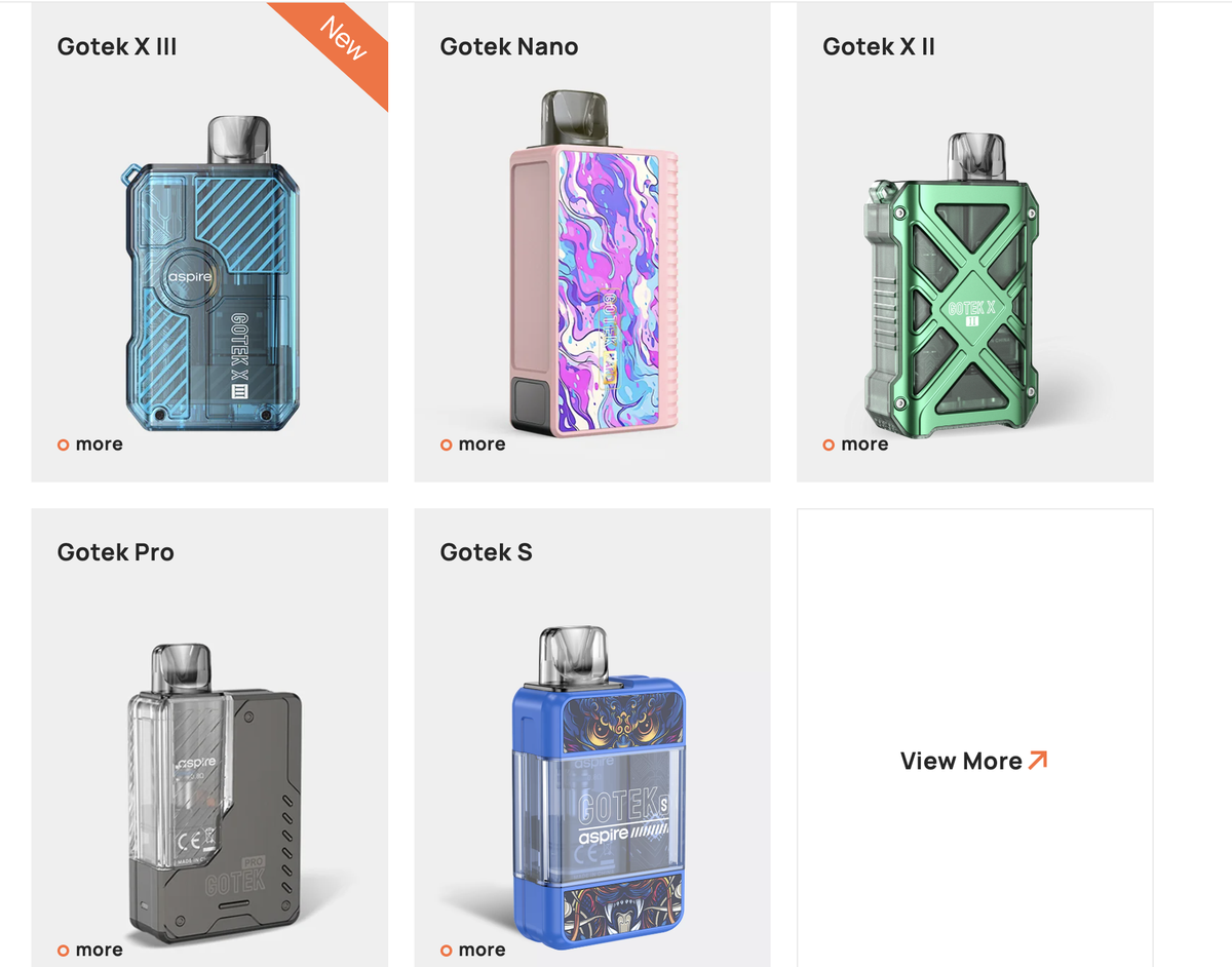 Product | Aspire GOTEK X III Launches in UK with 50% Larger Battery and Full Pod Compatibility