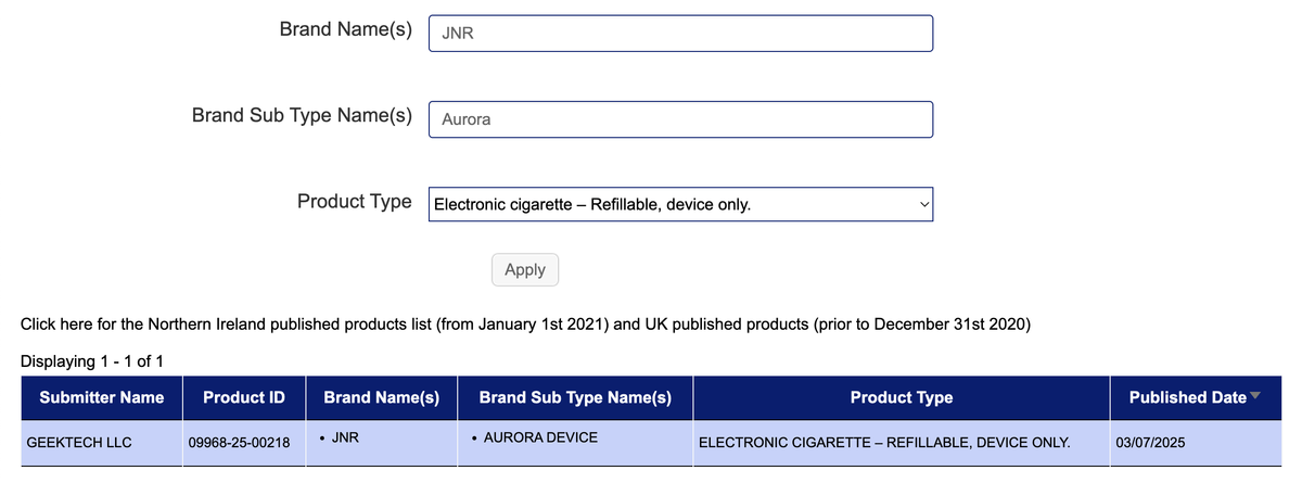 Product | Dual Magnetic Design and Top Display: JNR Aurora Debuts in the UK Market