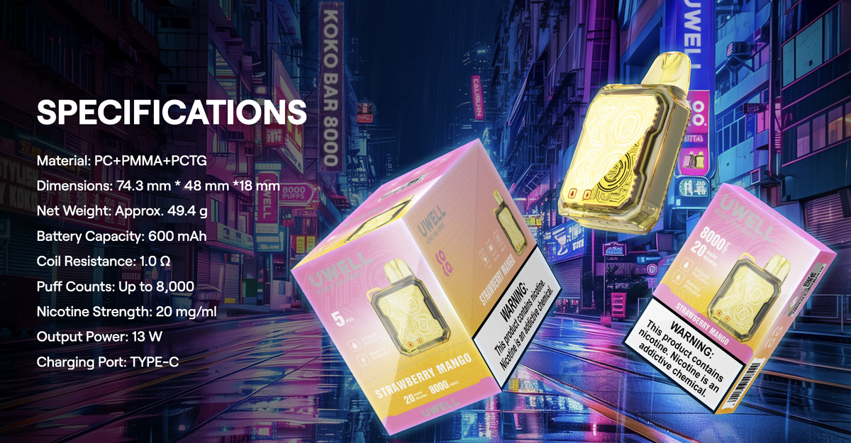 Product | 60,000 Puffs & Adjustable Settings: UWELL KOKO BAR 60K ICE Launches in U.S.