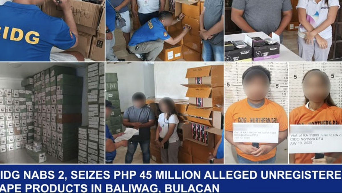 Philippine Police Seize $800,000 Worth of Illegal Vapes, Including Spark Lighting and Elite 15000
