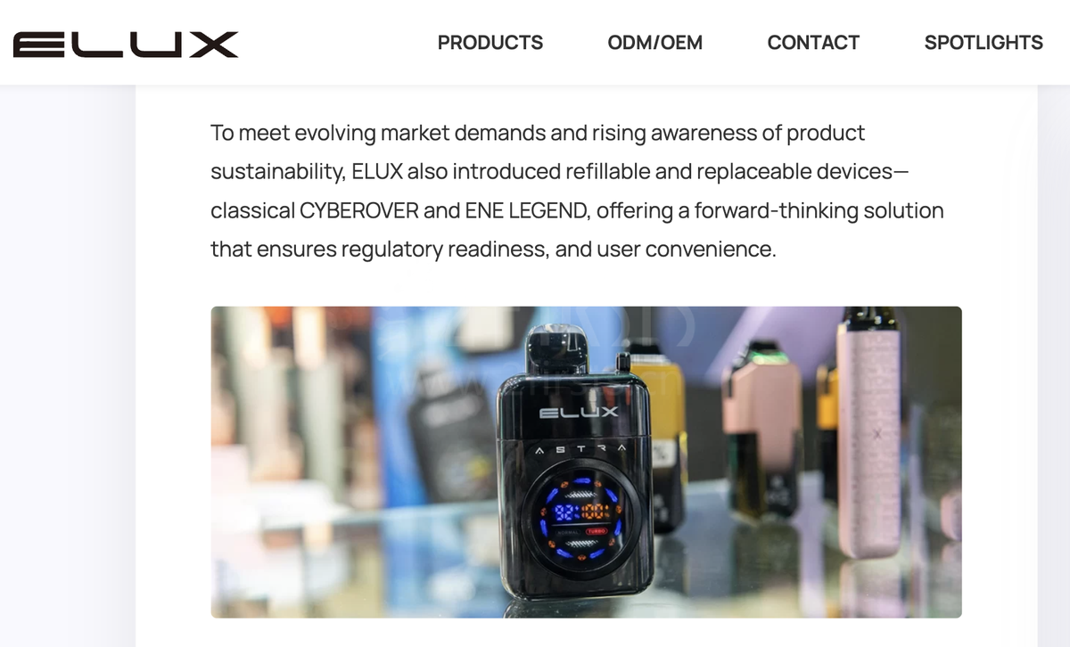 Product | ELUX Unveils New ASTRA Vape with Large Display and 50,000 Puffs