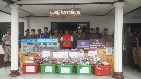 Thailand: Vape Products Worth $40,000 Seized in Loei Province, Suspect Charged with Illegal Import and Sales