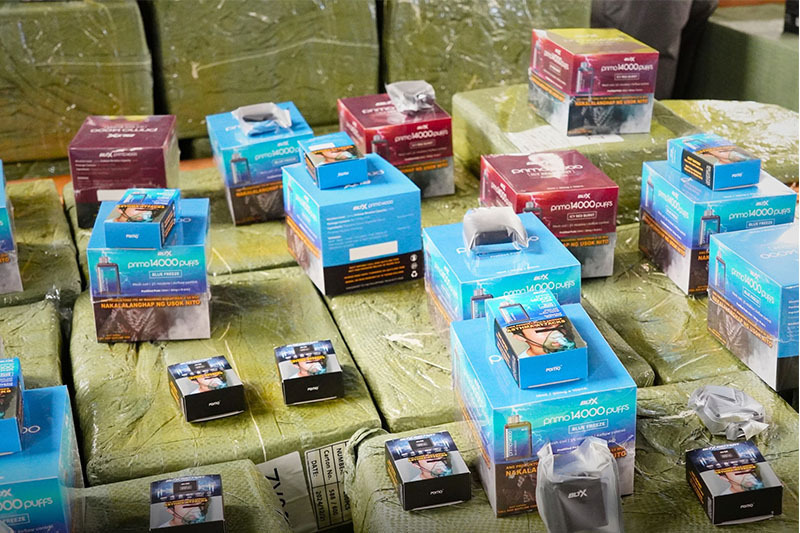 Philippine Customs Uncovers $700,000 E-Cigarette Smuggling Case Involving Over 80,000 Mislabeled Items