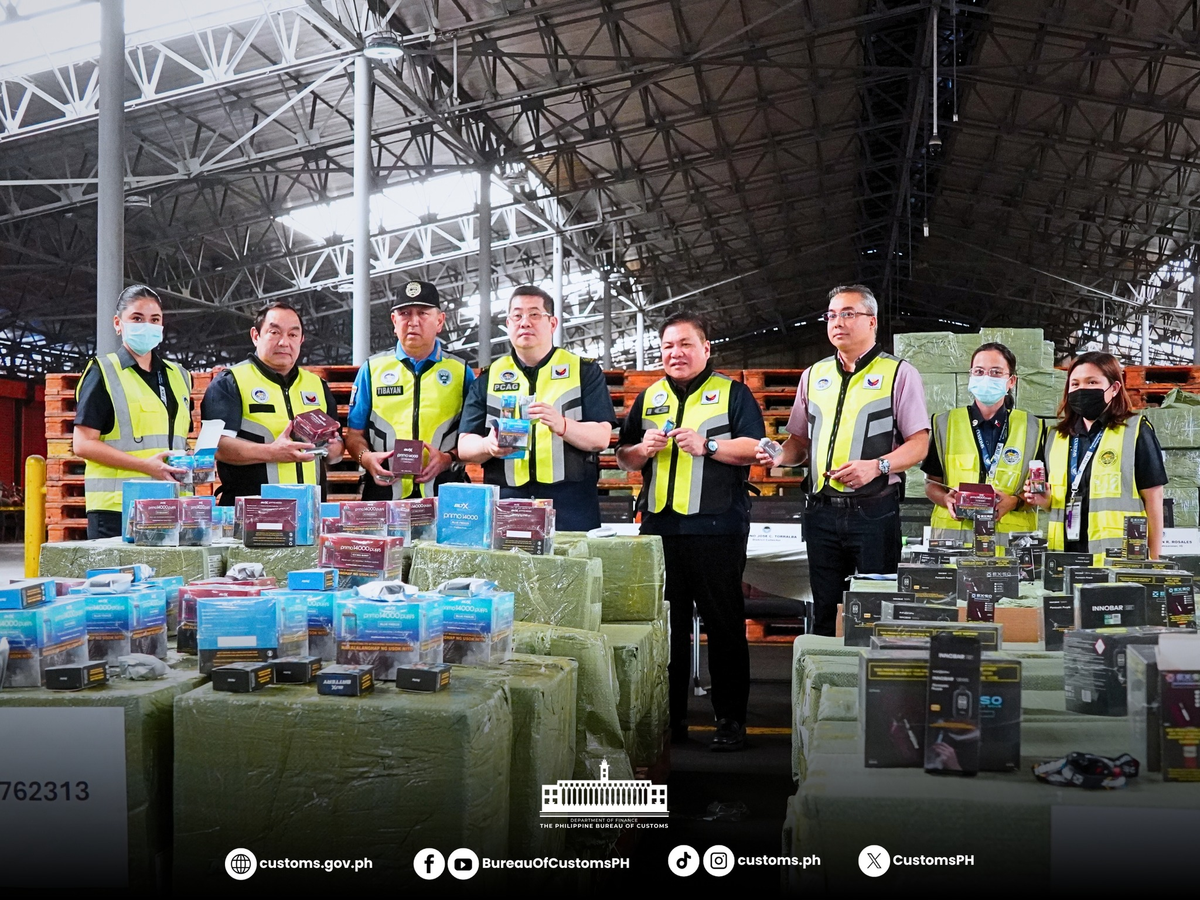 Philippine Customs Uncovers $700,000 E-Cigarette Smuggling Case Involving Over 80,000 Mislabeled Items
