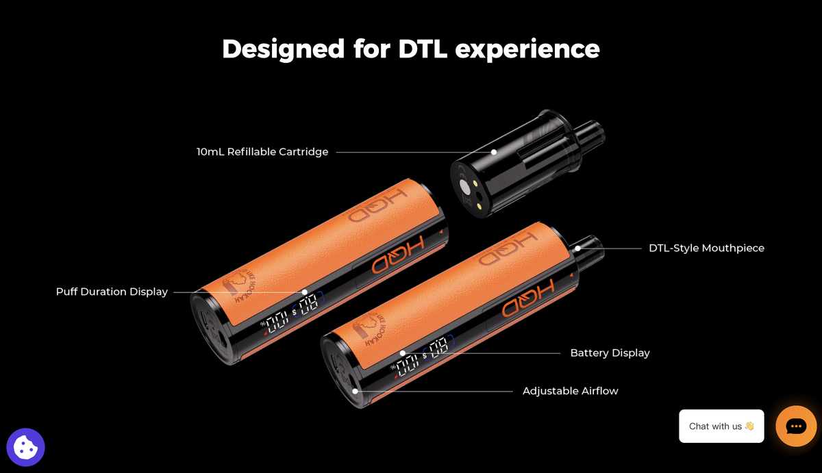 HQD announces the release of its first open-system shisha vape, which can deliver up to 20,000 puffs per single refill