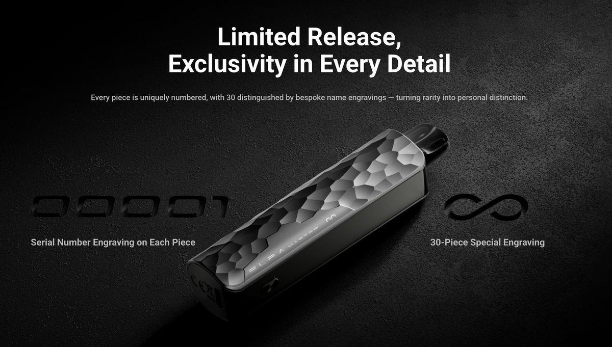 Products | ELFBAR Launches Limited Edition ELFA MASTER Stone in Germany, Featuring Custom Engraving and Double the Price of the Base Model