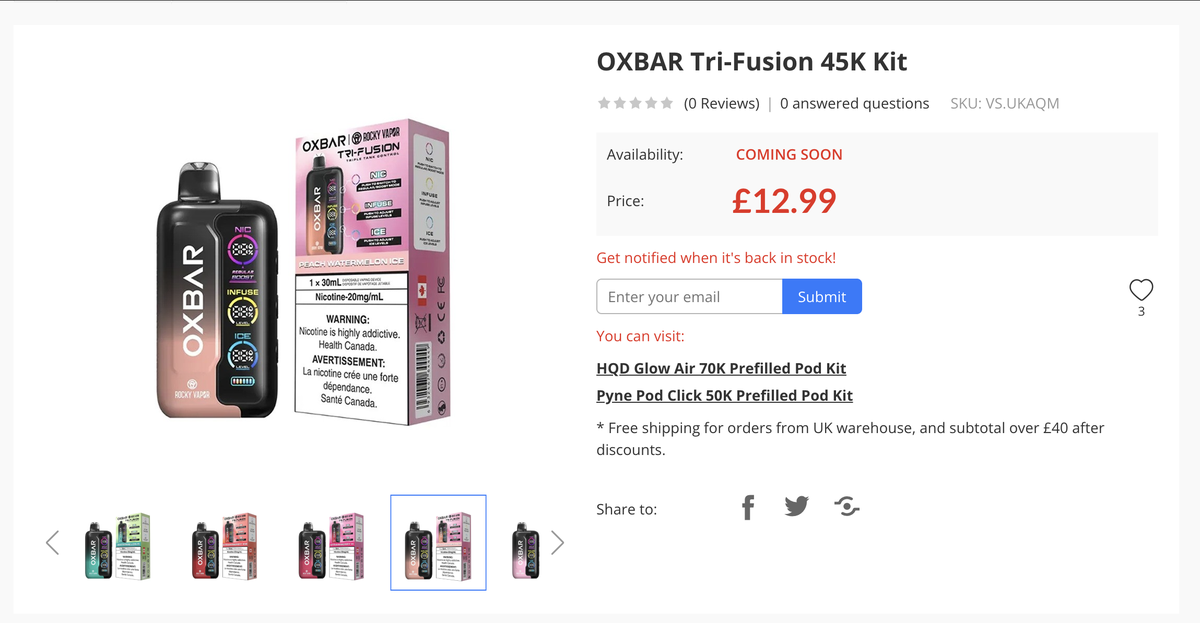 Product | OXBAR's new