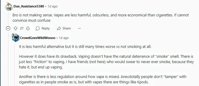 Singapore's Health Minister Responds to Queries on Legal Cigarettes and Banned E-cigarettes, Drawing Public Discontent