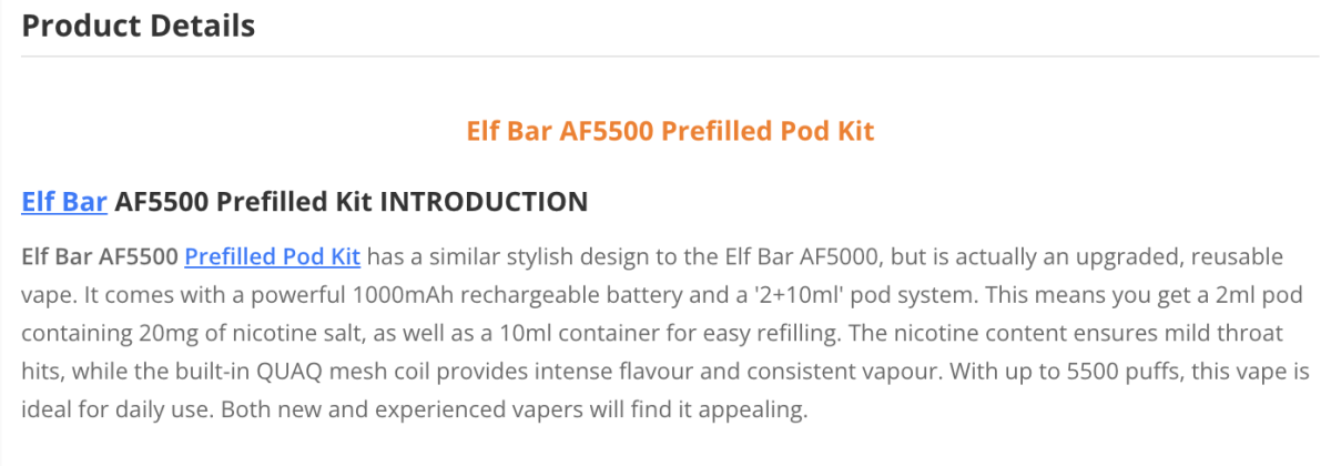产品｜继AF5000停产后 ELFBAR在英国推合规替代品AF5500