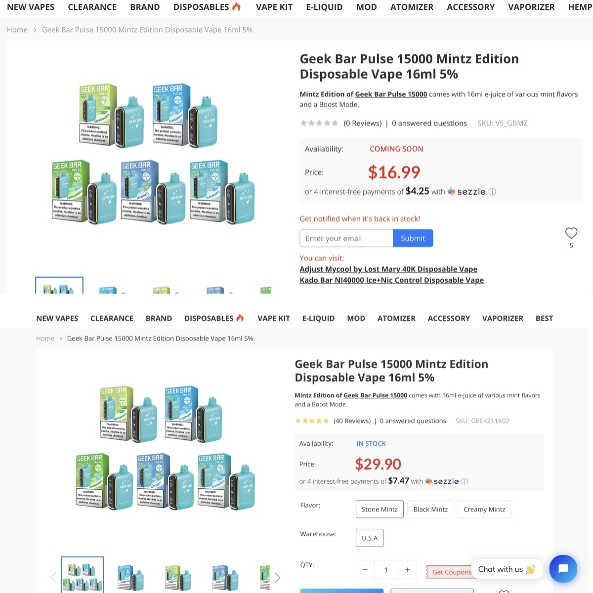 2Firsts Observation: The GEEKBAR PULSE Series Sees Price Hikes in the U.S., With Some Models Doubling in Price