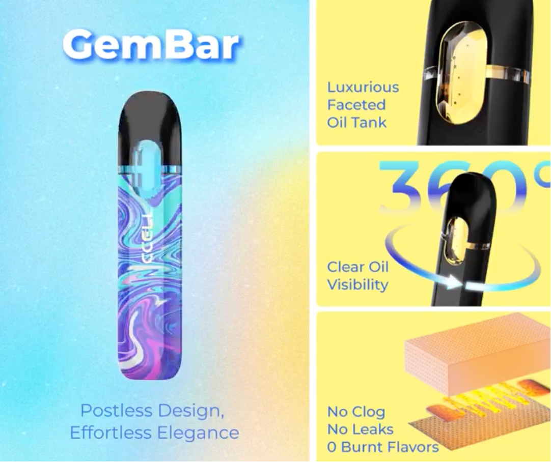 Company | CCELL Launches New GemBar Device with Transparent Tank and Postless Design