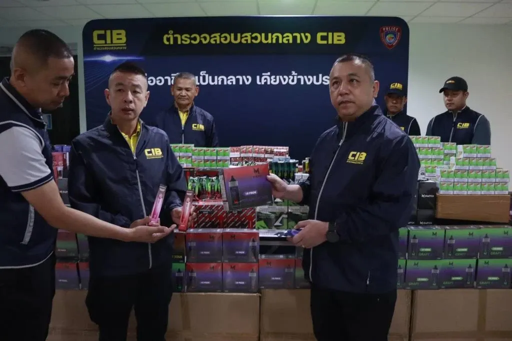 Thai police seize over 50,000 illegal e-cigarettes worth more than 10 million baht, main suspect arrested in Bangkok