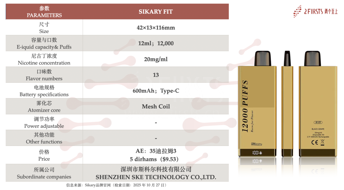 产品|主打超薄金属机身 采用“土豪金”设计 斯科尔在中东推出Sikary Fit