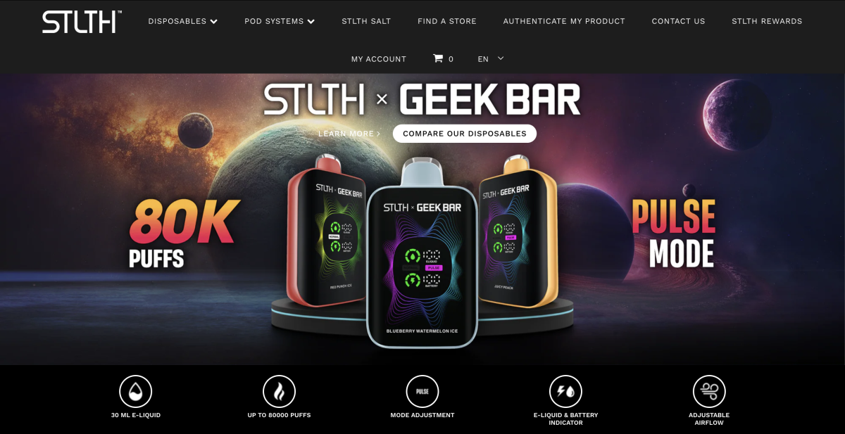 产品|GEEK BAR与加拿大电子烟品牌STLTH联合推出8万口新品 已在多渠道上架