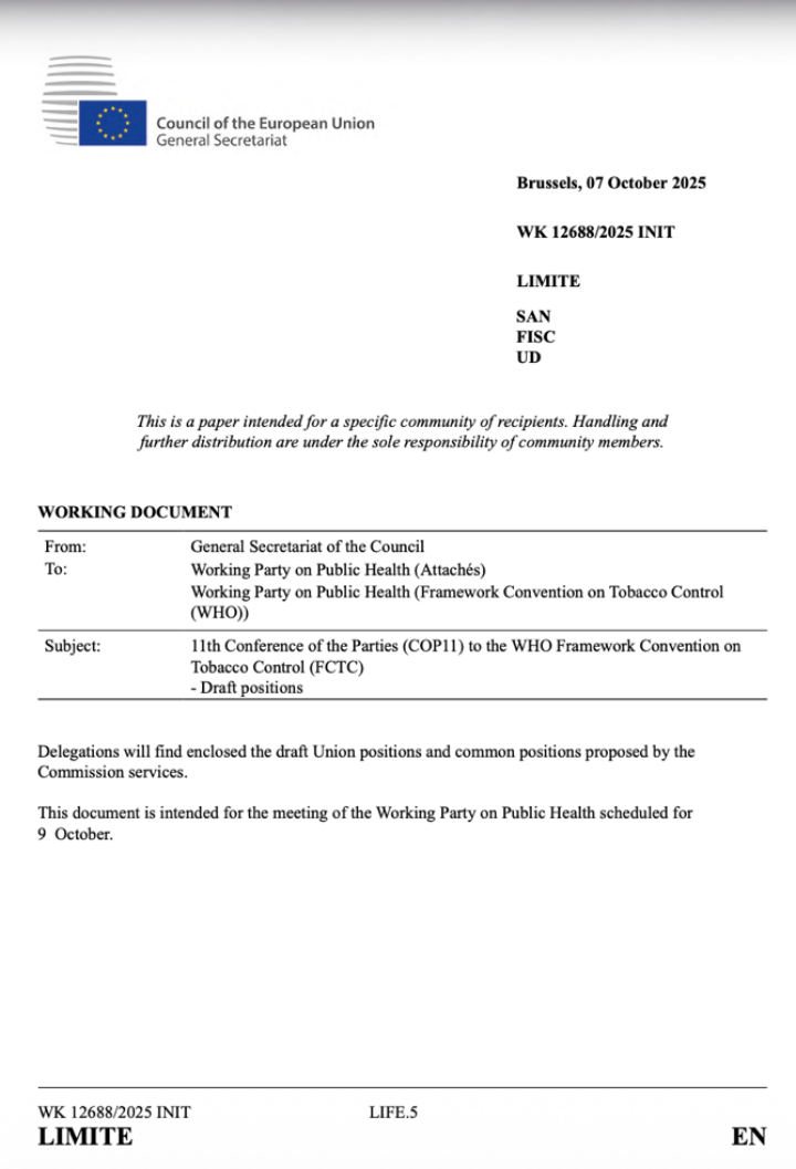 Expert Warns in 2Firsts Op-ed: Proposed COP11 Ban on Nicotine Pouches Would Be a Global Public Health Mistake