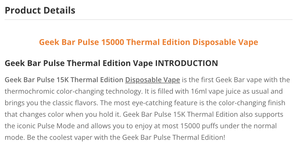 Geek Bar在美推出Pulse系列新品:增添热感变色设计,延续基础款配置