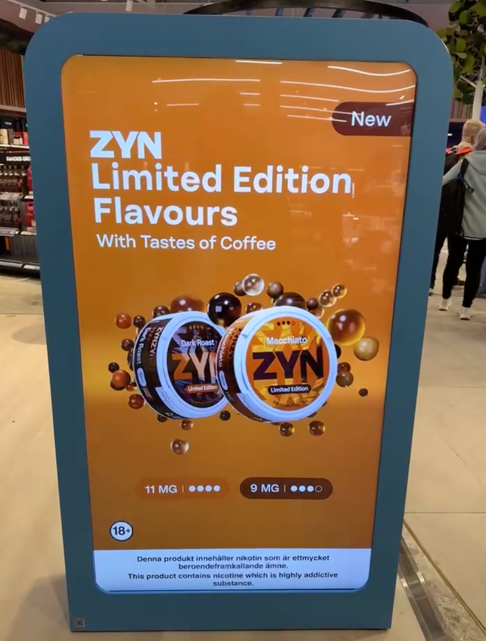 2Firsts Research | ZYN Launches Limited-Edition Coffee Flavours and Can Engraving Service at Stockholm Arlanda Airport