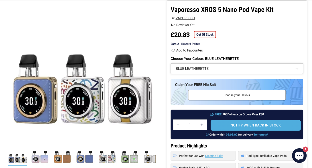 产品｜配备10ml大容量烟弹 进入英美线上渠道 VAPORESSO推出两款新品