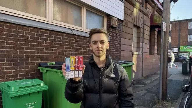 Disposal e-cigarette still being sold in Nottingham despite government ban, says LBC investigation