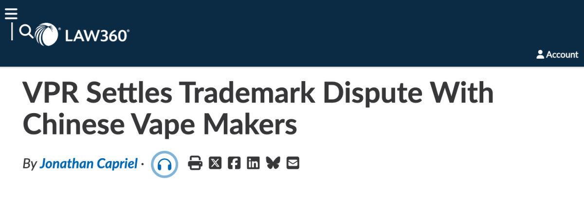 Chinese VPR and Elf Bar operators notify US Florida Federal Court of proposed global settlement to resolve trademark dispute, involving Heaven Gifts and Weiboli, after 3-year legal battle.