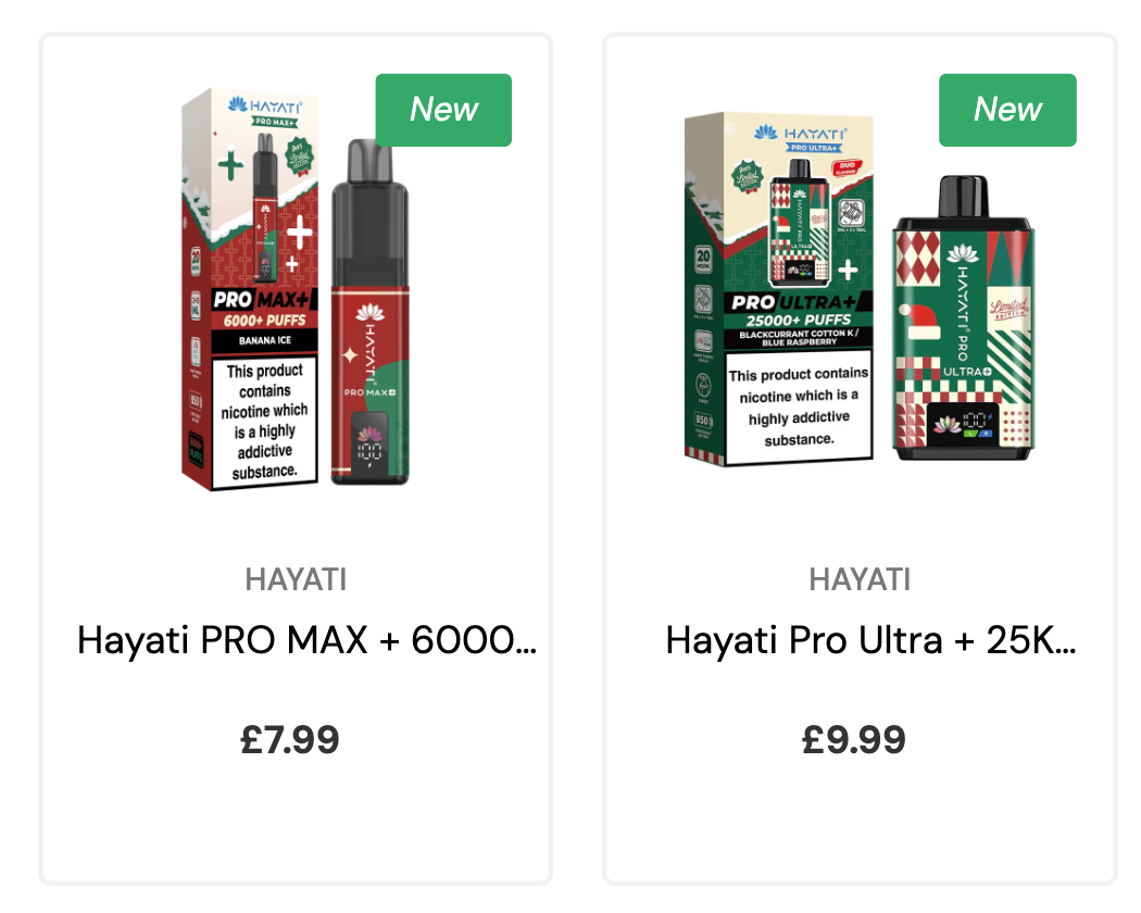 产品|Airis、Kangvape、HAYATI推圣诞节主题电子烟,已在英美线上渠道销售