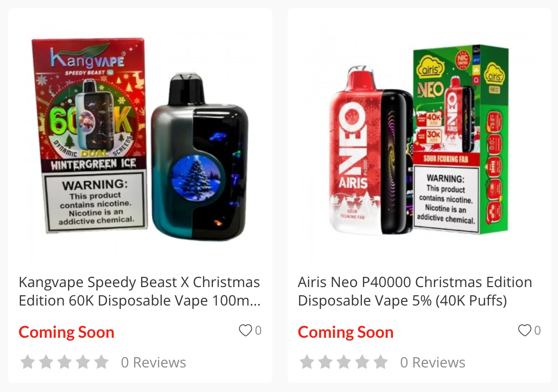 产品|Airis、Kangvape、HAYATI推圣诞节主题电子烟,已在英美线上渠道销售