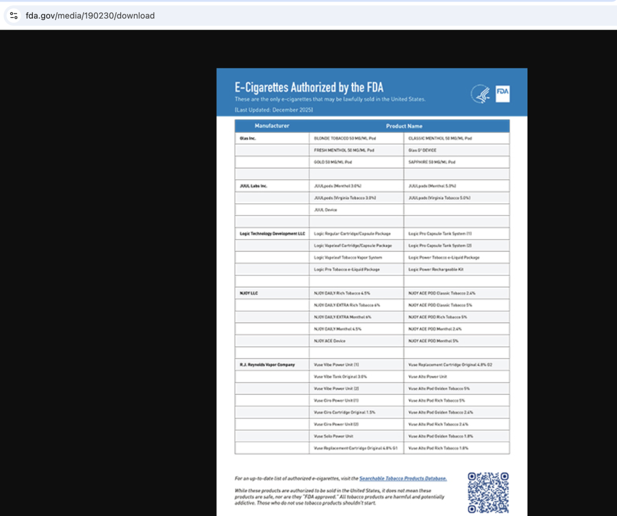 独家报道|疑似“后台更新后撤回”:Glas或成继Juul之后最新获FDA电子烟上市许可品牌